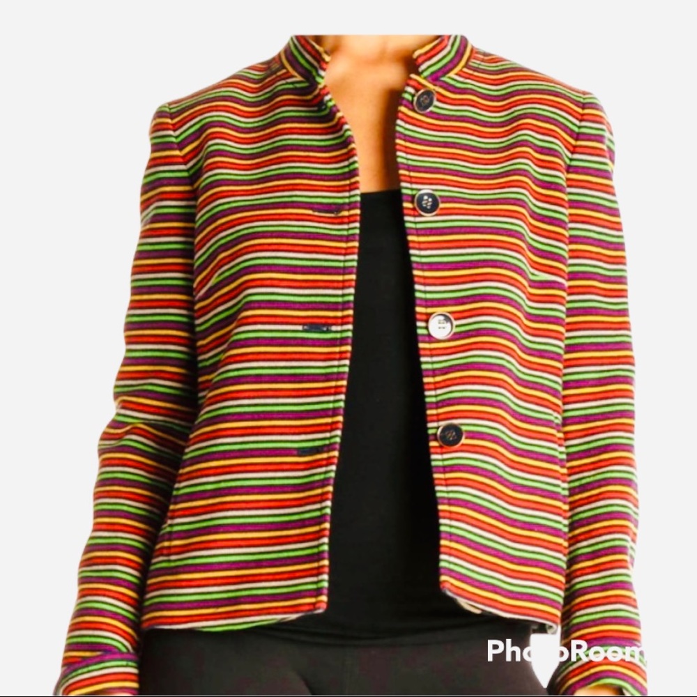 Talbots Multi Stripe Jacket/Blazer Size 10‎